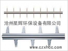 我公司生產(chǎn)：陽極板（C480、Z385、C390、ZT24、W型）RS型芒刺線、BS型不銹鋼芒刺線、BS型芒刺線、八刺芒刺線、鋸齒線、魚骨針線、V15線、角鋼芒刺線、鋼絲繩芒刺線、星型線等陰極線，